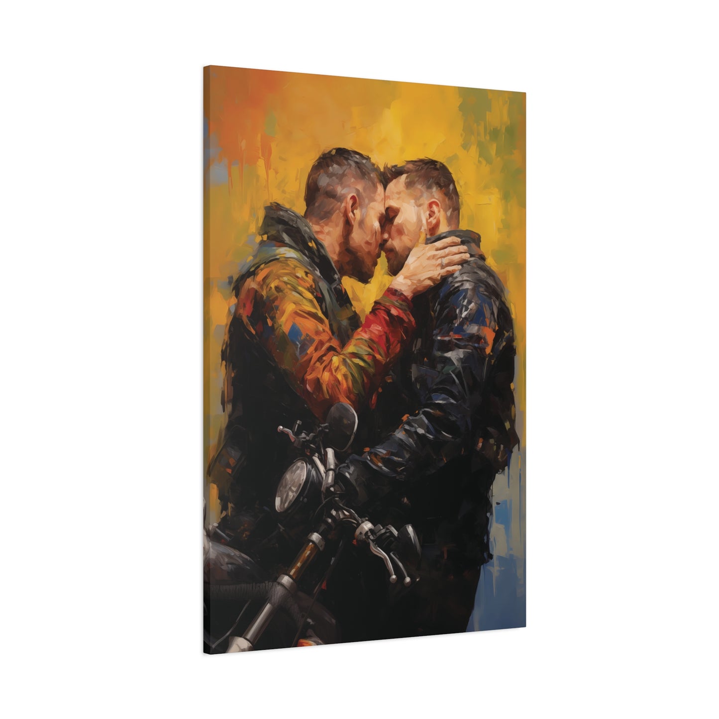 Ride Lovers | Gay Art, Gay Couple Canvas Print Wall Art