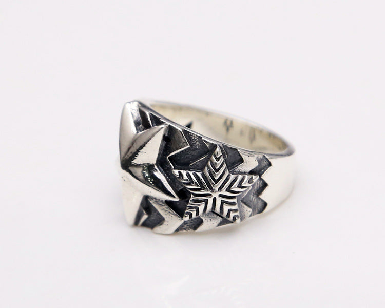 Star Wave Silver Ring