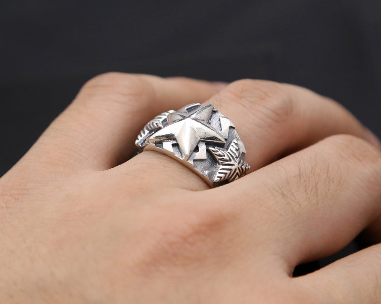 Star Wave Silver Ring