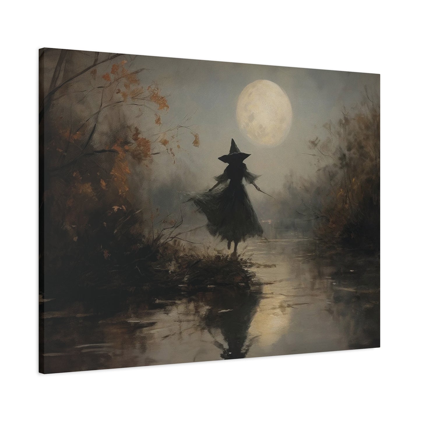 Vintage Witch Rustic Art Print - Canvas Wall Art