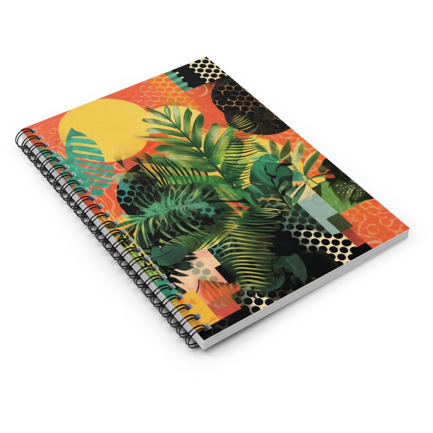 Foliage Collage Art Notebook (4) - Composition Notebook, Spiral Notebook, Journal for Writing and Note-Taking
