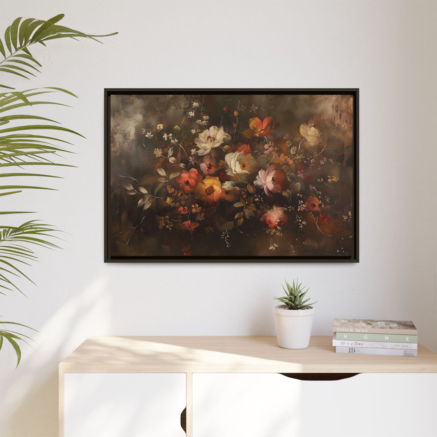 Autumn Flowers Abstract – Canvas Print