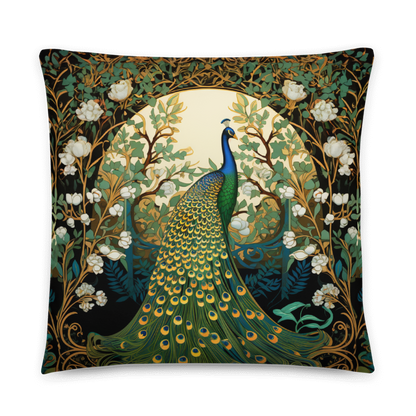 Peacock Floral Pillow