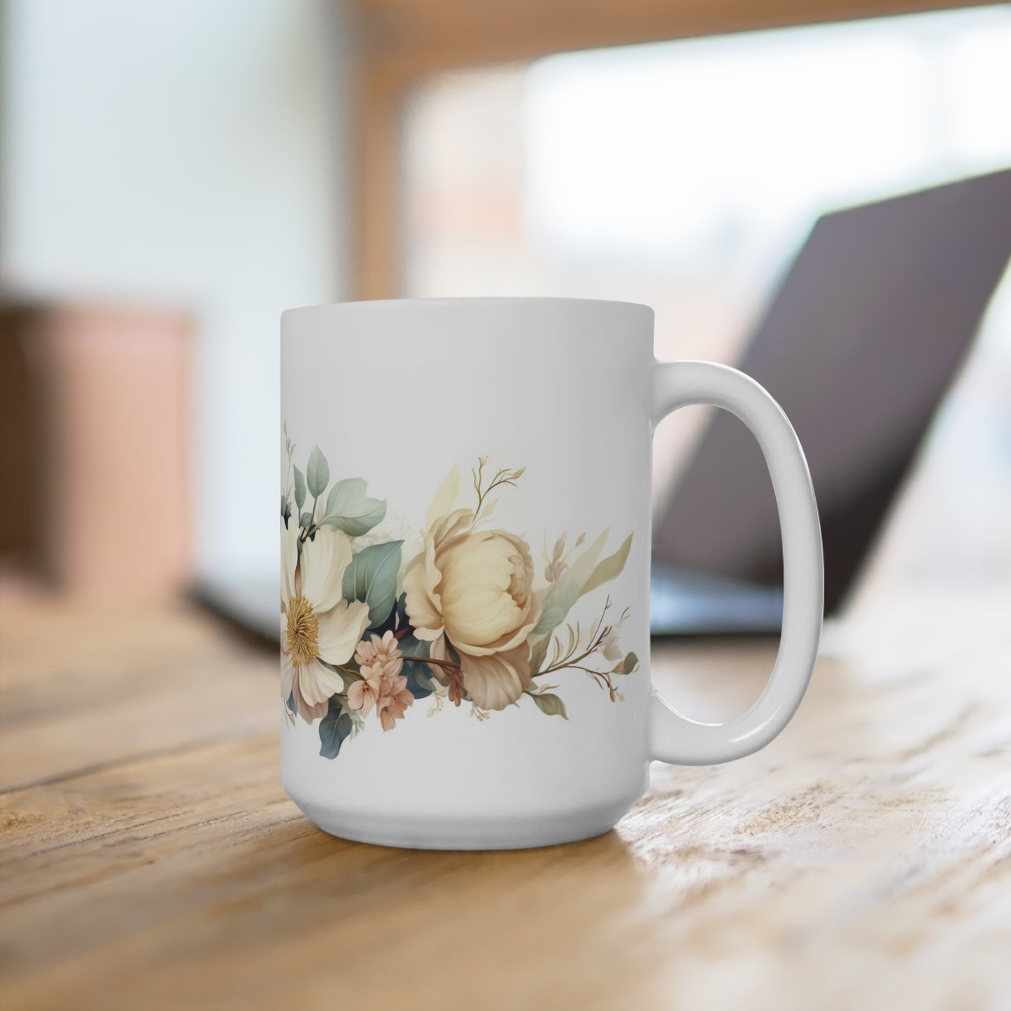 Boho Floral Mug 15oz