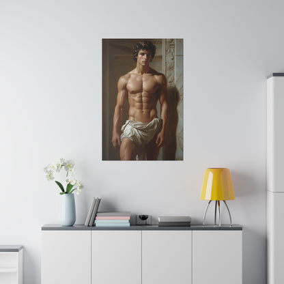 Ethereal Adonis Illustration, Male Portrait | Digital Download