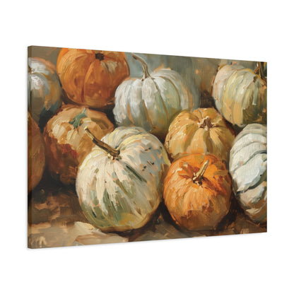 Autumn Pumpkins Oil Painting – Canvas Wall Art