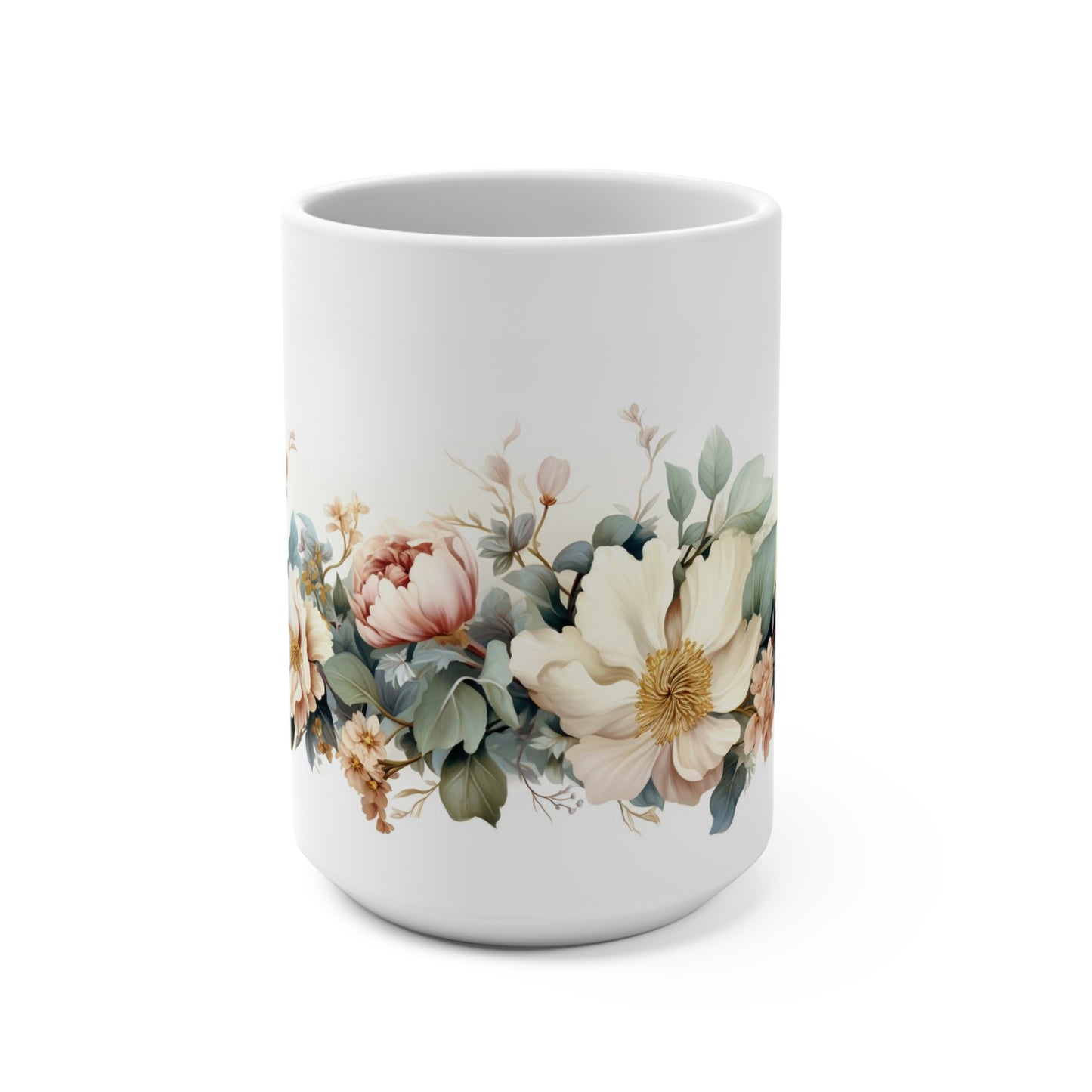 Boho Floral Mug 15oz