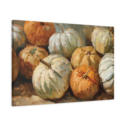 Autumn Pumpkins Oil Painting – Canvas Wall Art