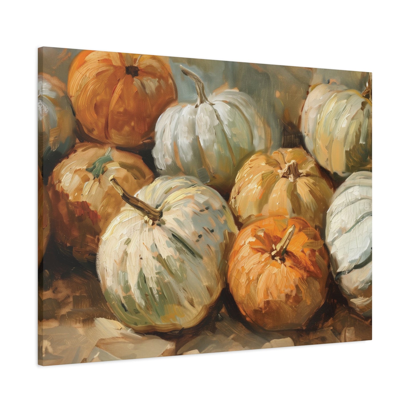 Autumn Pumpkins Oil Painting – Canvas Wall Art