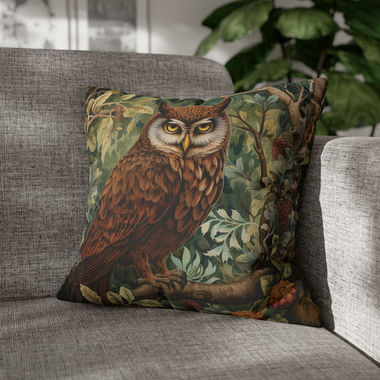 Woodland Owl in Forest Pillow