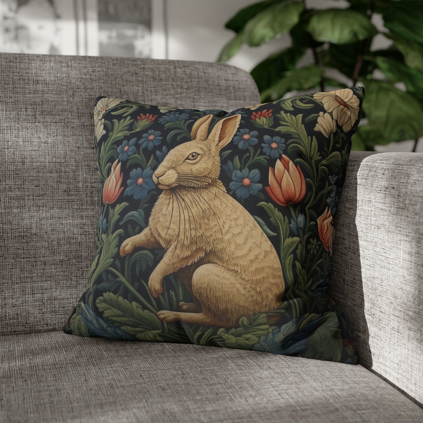 Rabbit in Floral Garden Digital Art Download