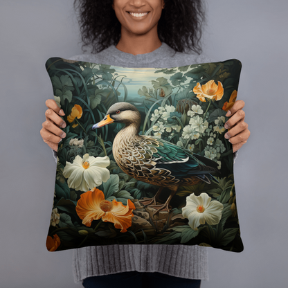 Duck in Floral Garden Digital Art Download