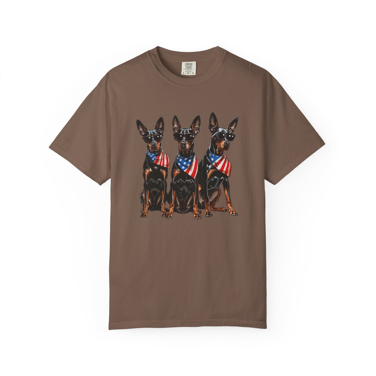 Patriotic Doberman Crew Graphic Tee