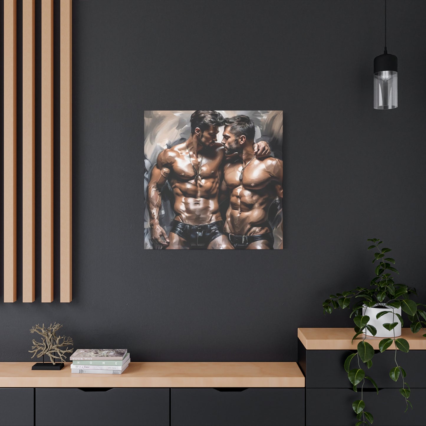 Male Couple Wall Art | Matte Canvas Stretched 1.25"