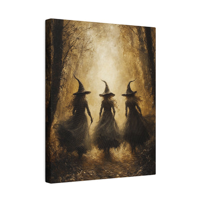 Witch in Autumn Woodland – 4:5 Ratio Canvas Wall Art