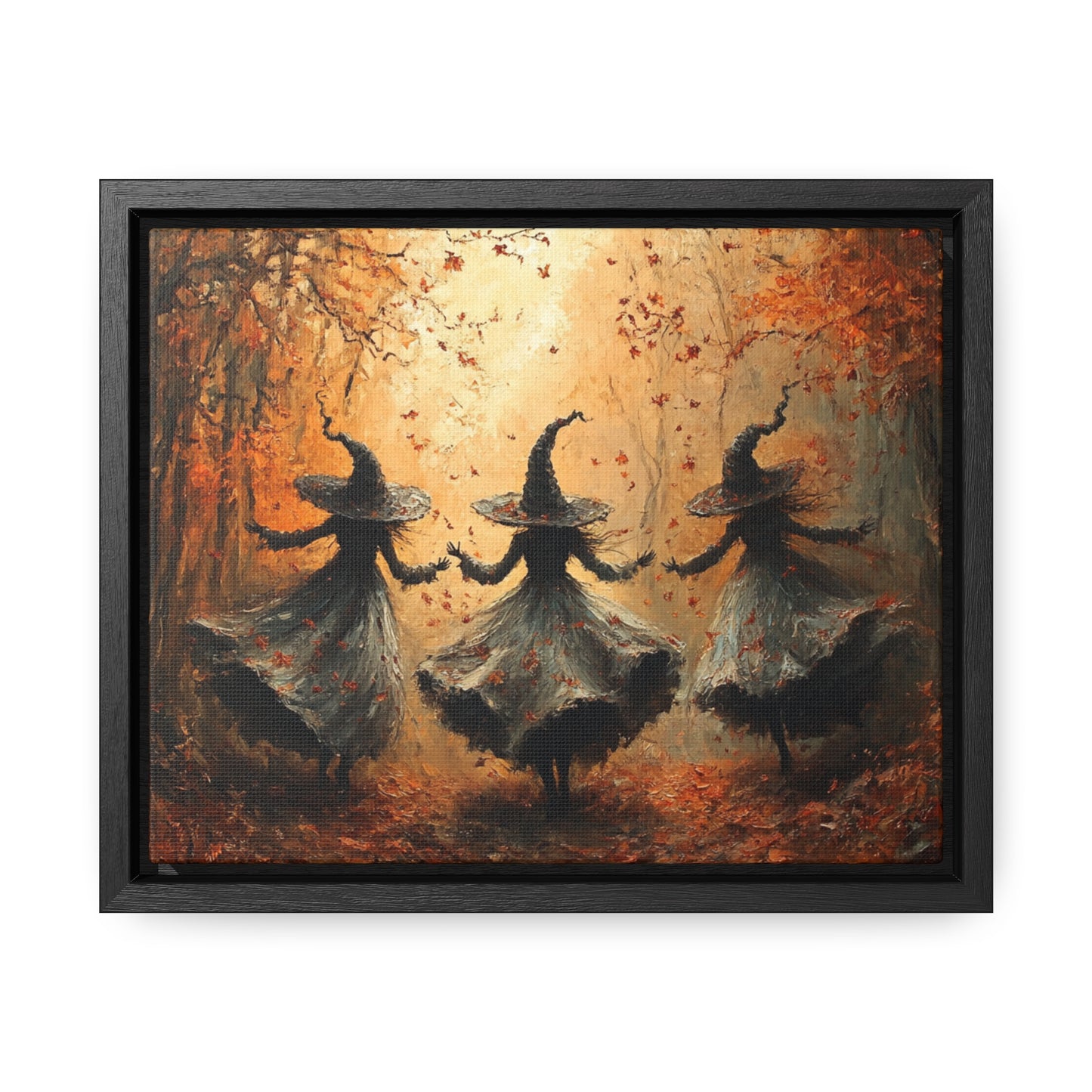 Witches in Fall Woodland – 5:4 Ratio Canvas Wall Art