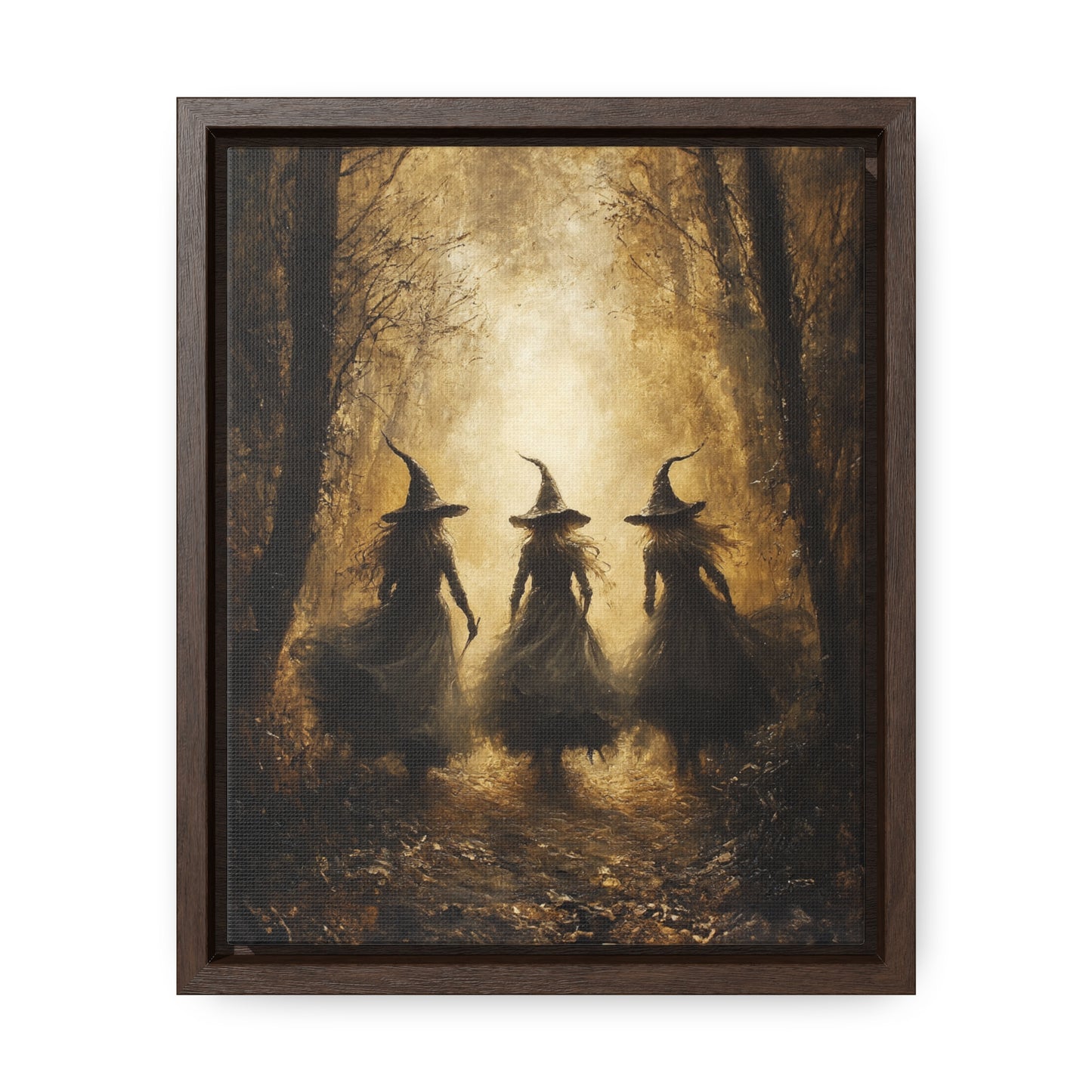 Witch in Autumn Woodland – 4:5 Ratio Canvas Wall Art