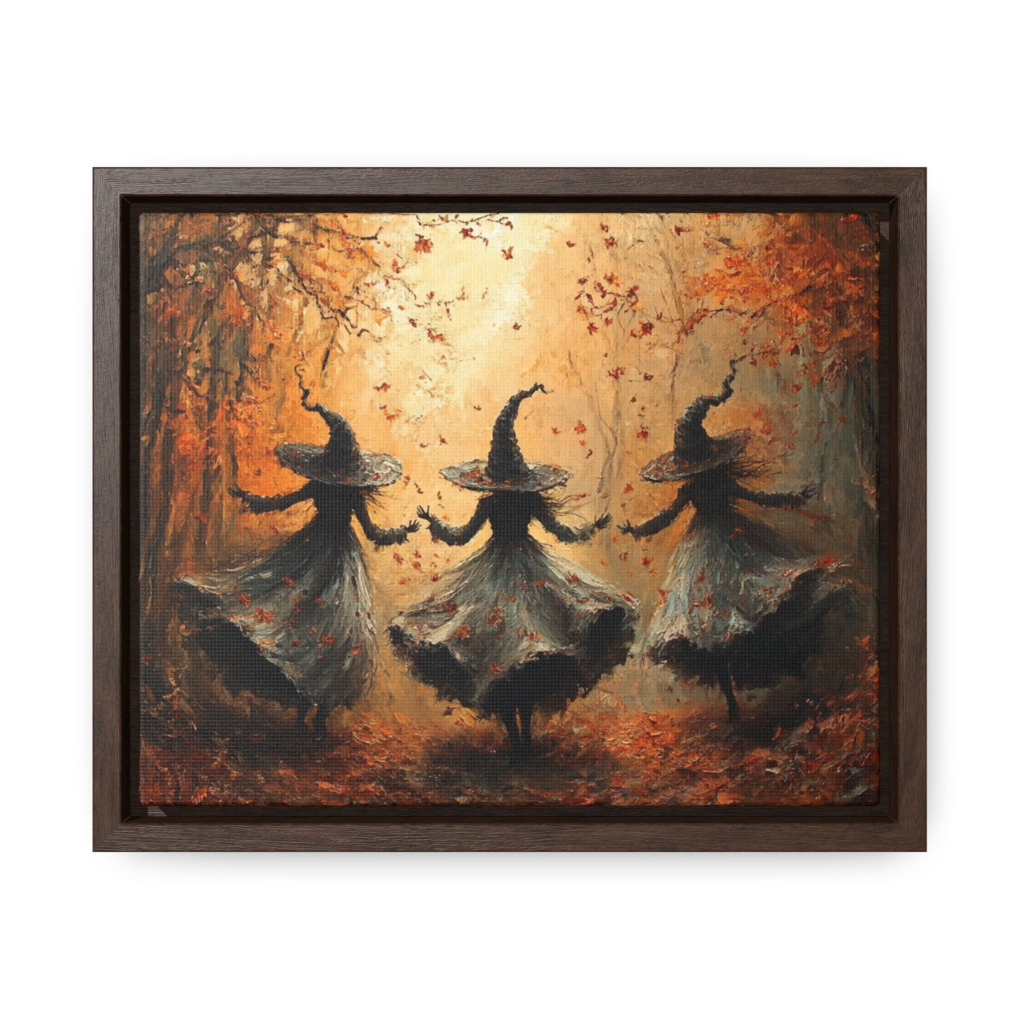 Witches in Fall Woodland – 5:4 Ratio Canvas Wall Art