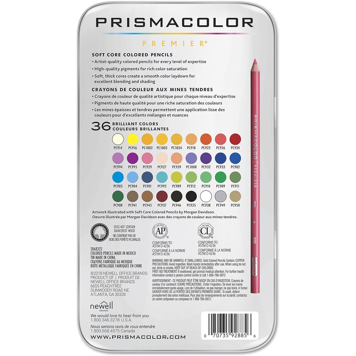 Prismacolor Premier Colored Pencils, Soft Core, 36 Count