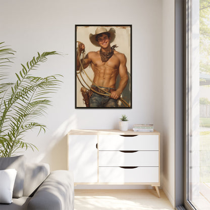 Cute Cowboy Painting, Male Portrait | Digital Download