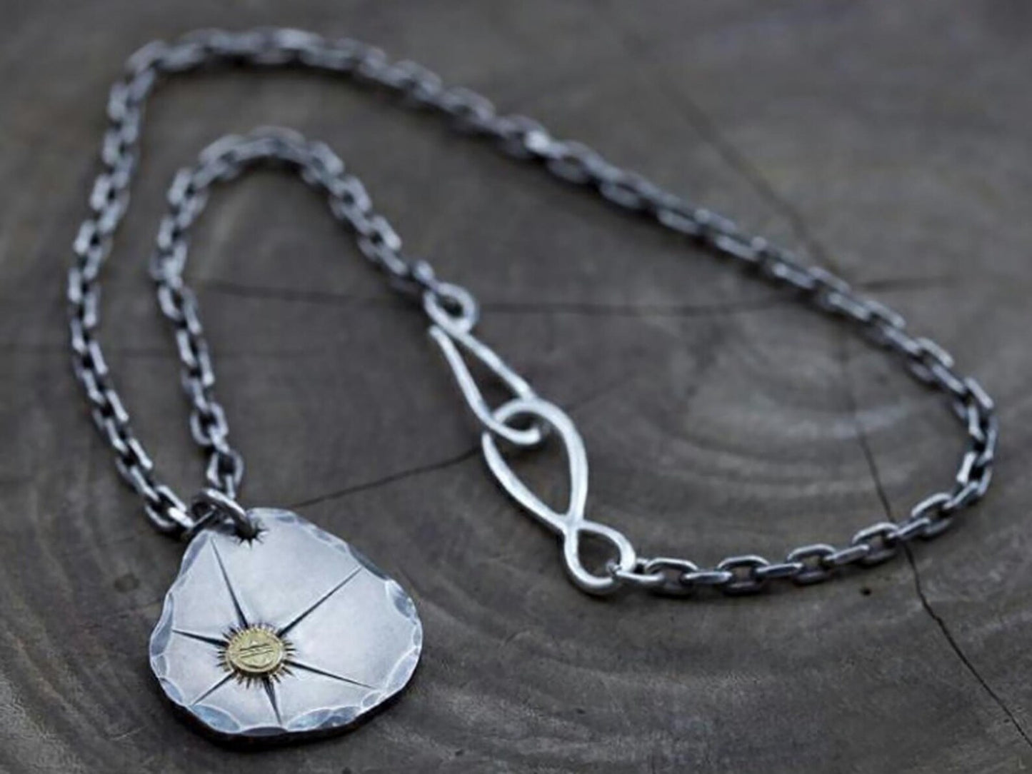 4.5mm 4mm Cornered Chain Fish Hook Clasp Sterling Silver Necklace