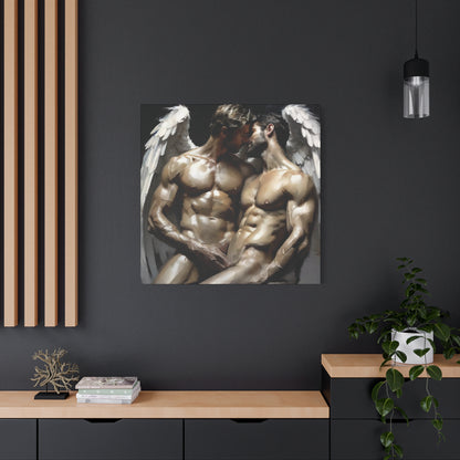 Divine Encounter: Angelic Male Love | Matte Canvas Stretched 1.25"