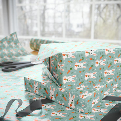 Cute Bunny Carrot Wrapping Paper