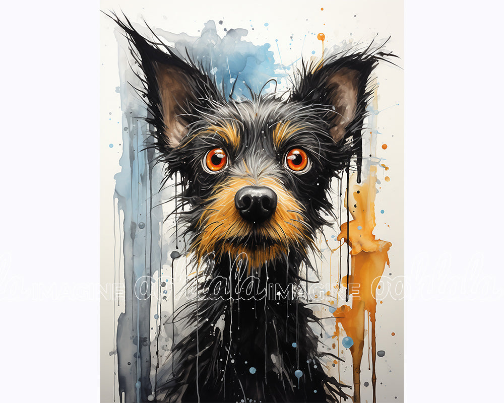 Artistic Puppy Illustration 4K JPG X10