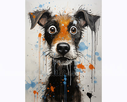 Artistic Puppy Illustration 4K JPG X10 Neo-Expressionism Dog Art Download