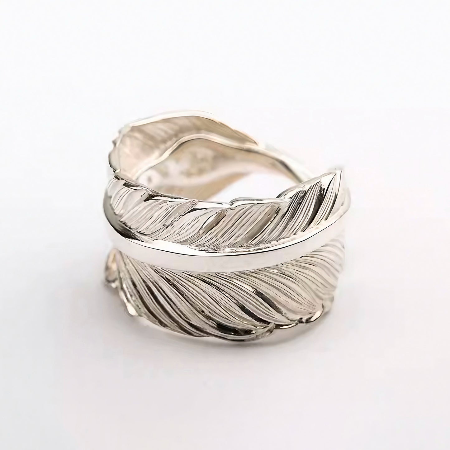 Silver Feather Ring, Boho Ring, Personalized Gift for Him, Gift for Men, Couple Rings, Couples Gift, Birthday Gift