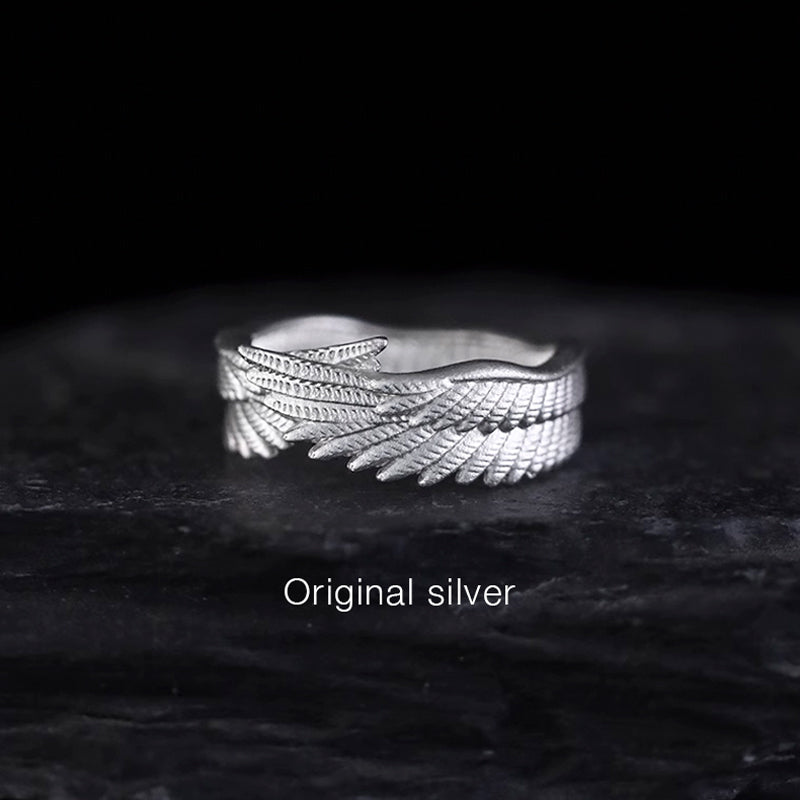 Guardian Angel Wings Ring, 999 Silver Jewelry