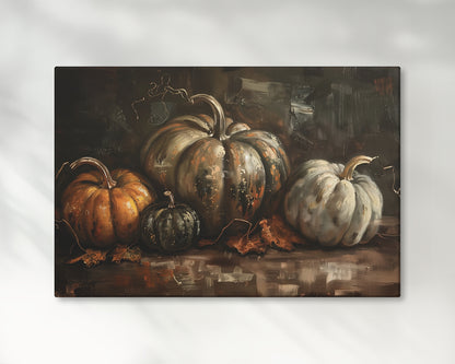 Vintage Dark Pumpkins – Canvas Wall Art