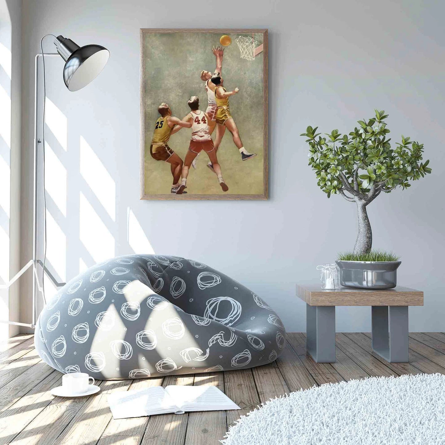 Basketball Vintage Art Print Sports Poster