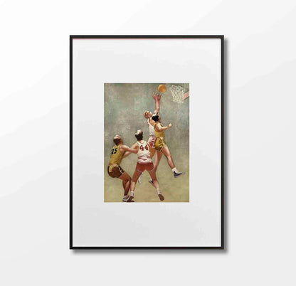 Basketball Vintage Art Print Sports Poster