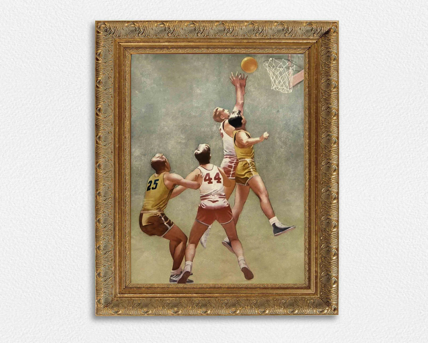 Basketball Vintage Art Print Sports Poster
