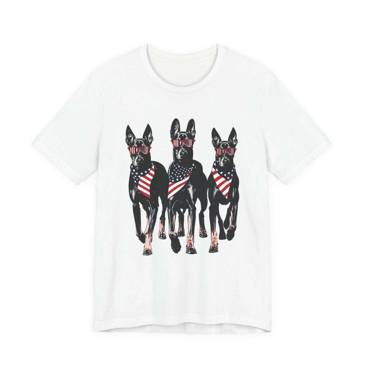Patriotic Doberman Crew Graphic Tee