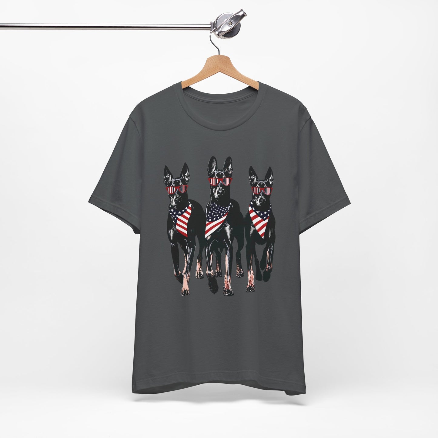 Patriotic Doberman Crew Graphic Tee