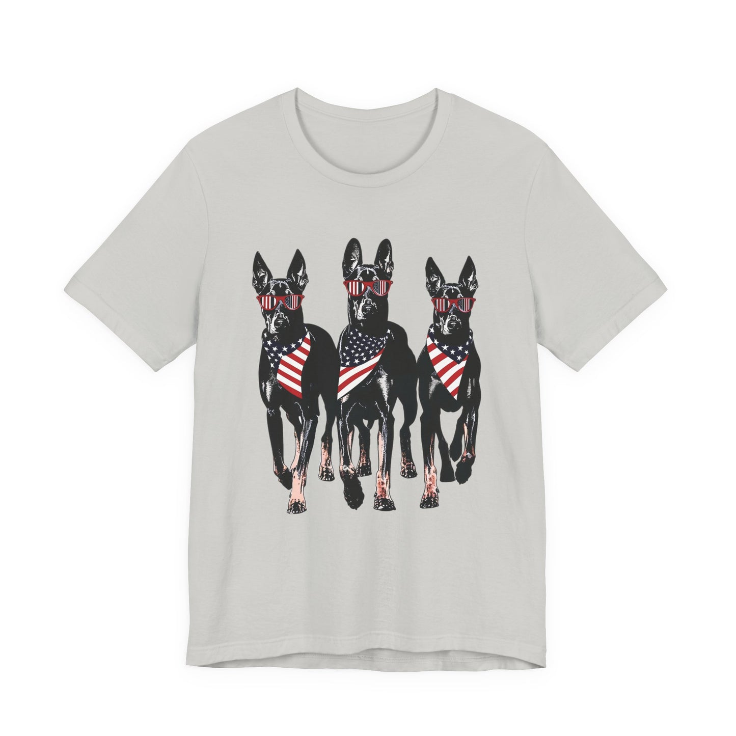 Patriotic Doberman Crew Graphic Tee