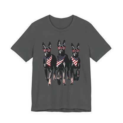 Patriotic Doberman Crew Graphic Tee
