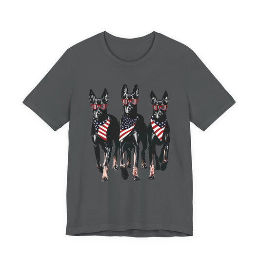 Patriotic Doberman Crew Graphic Tee