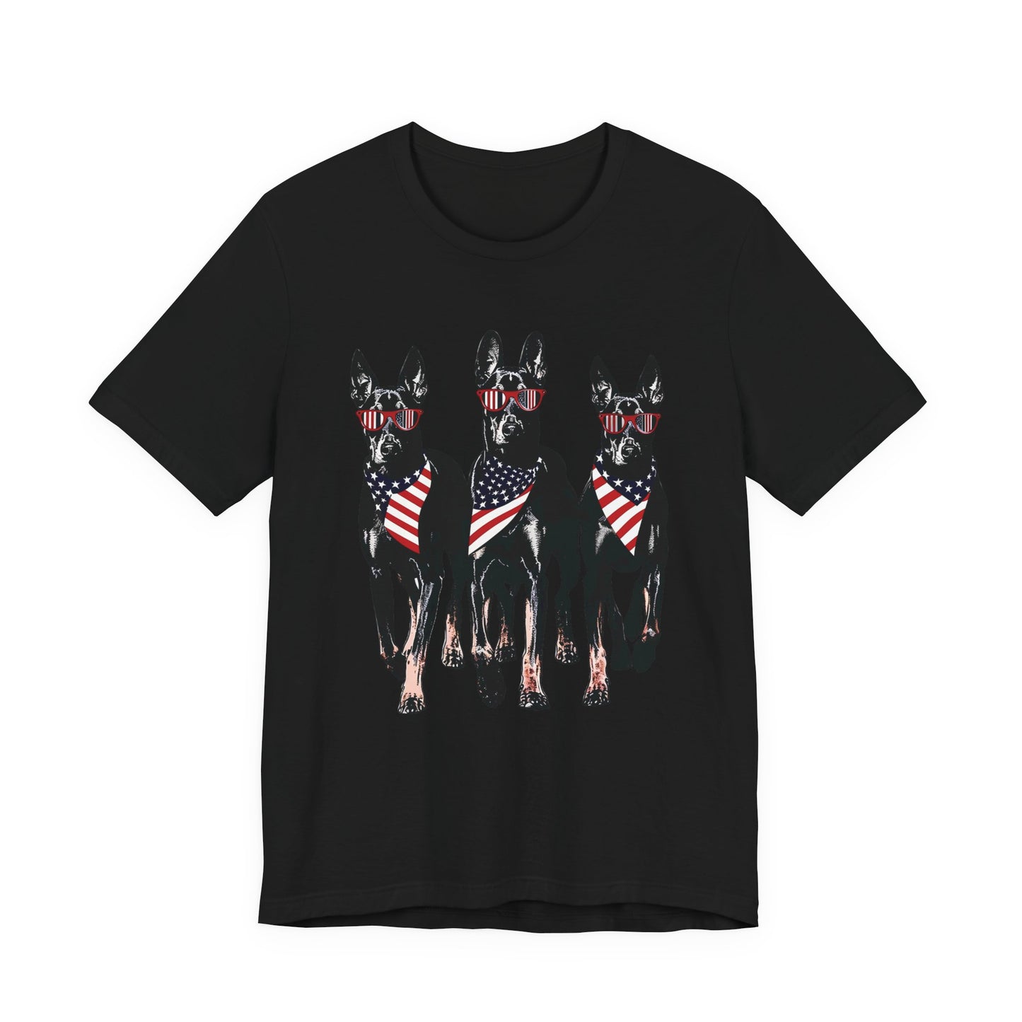 Patriotic Doberman Crew Graphic Tee