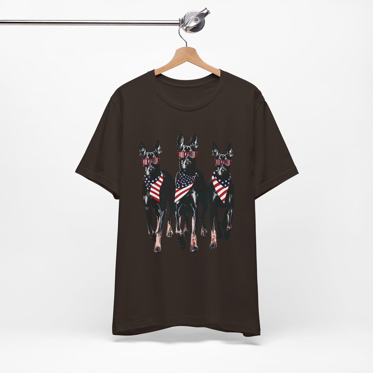 Patriotic Doberman Crew Graphic Tee