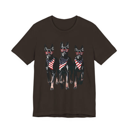Patriotic Doberman Crew Graphic Tee