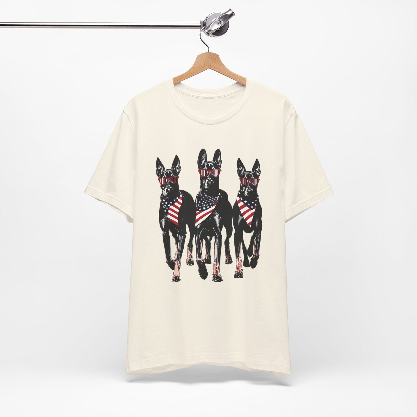 Patriotic Doberman Crew Graphic Tee