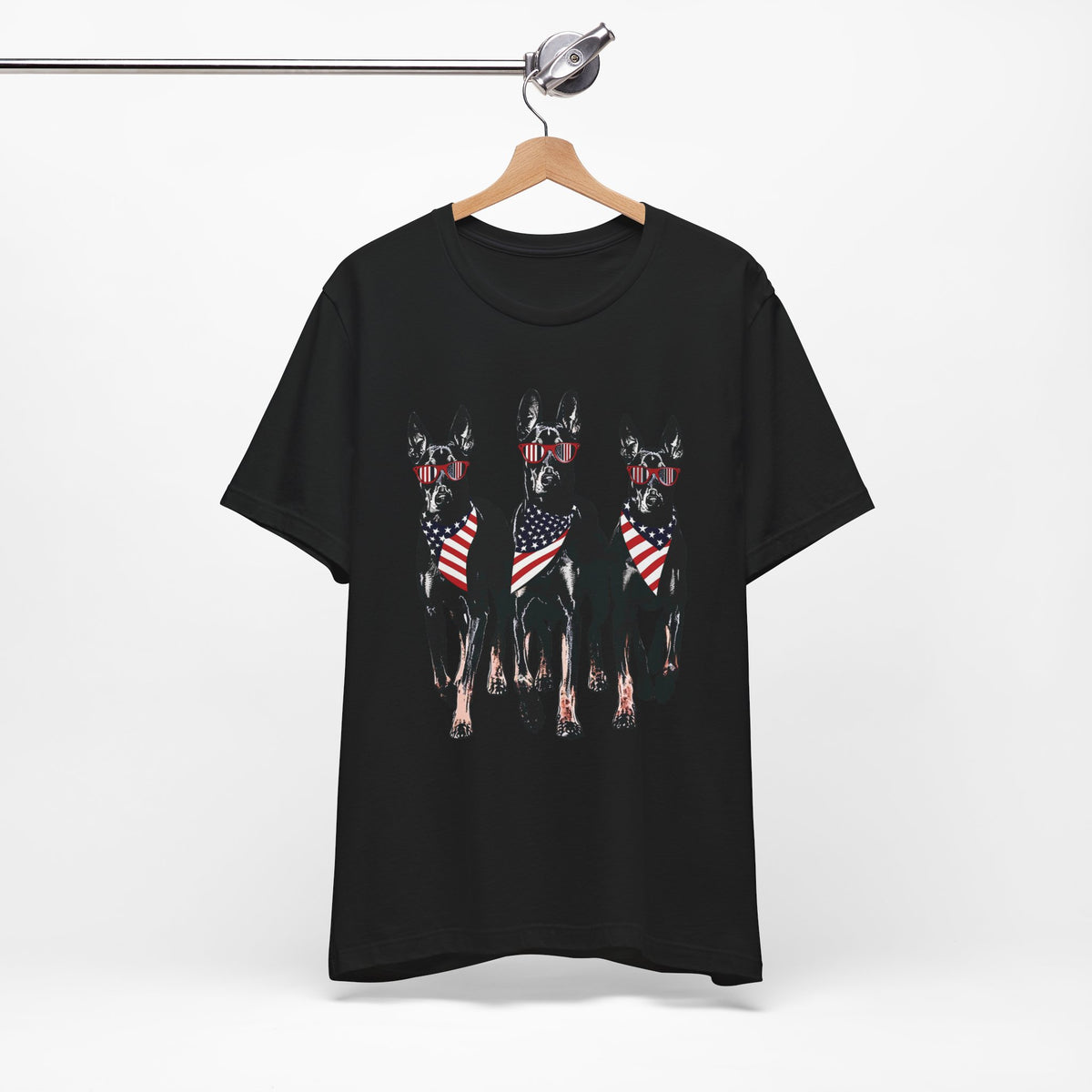 Patriotic Doberman Crew Graphic Tee