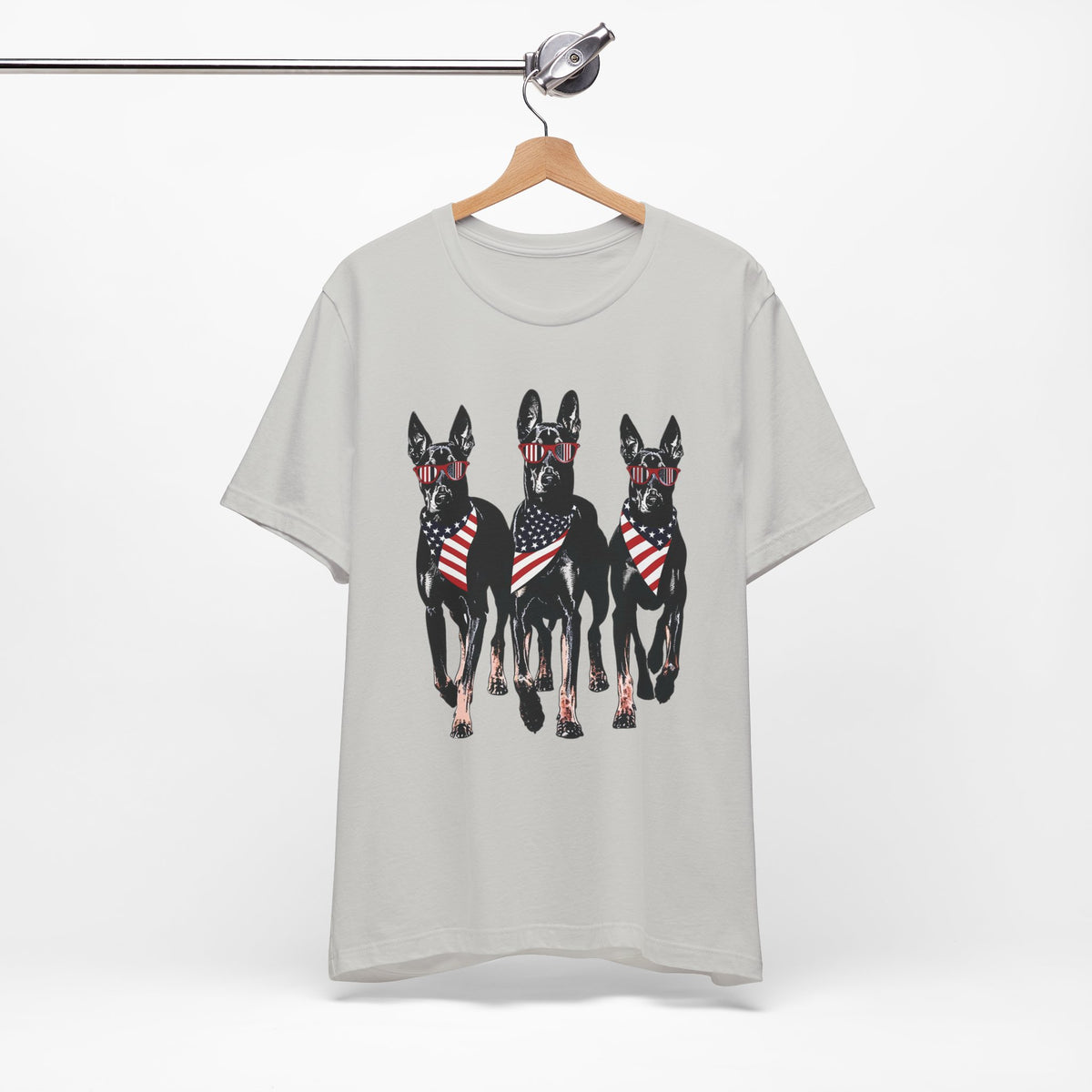 Patriotic Doberman Crew Graphic Tee