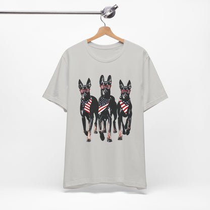 Patriotic Doberman Crew Graphic Tee