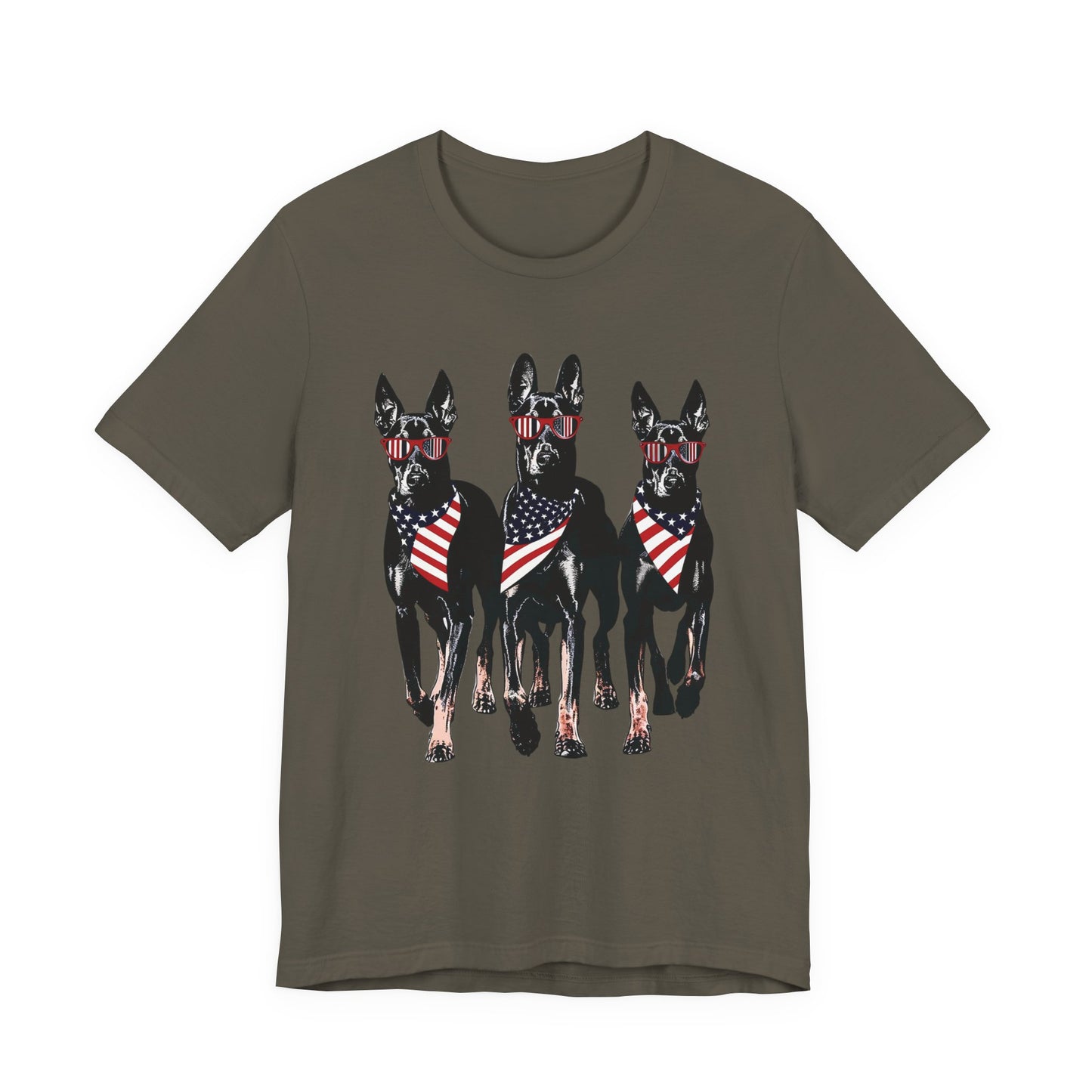 Patriotic Doberman Crew Graphic Tee