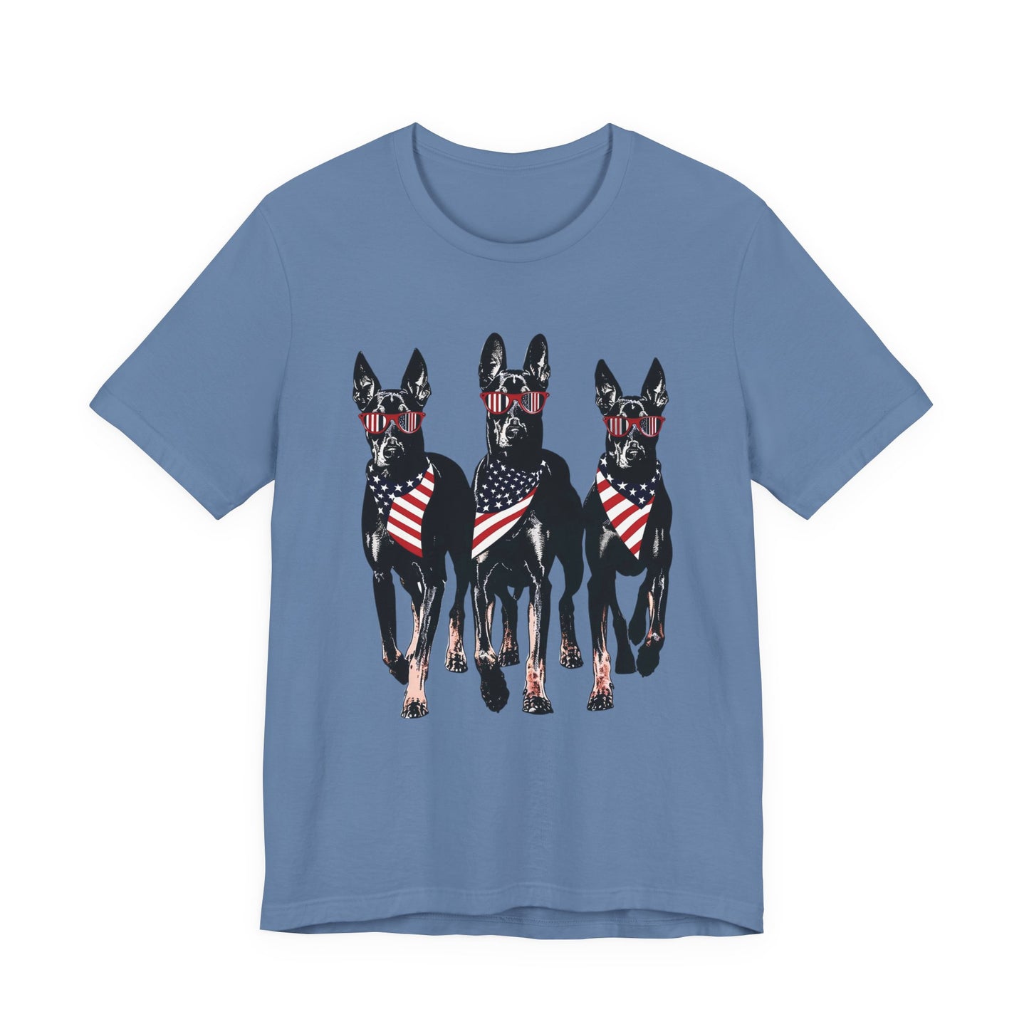 Patriotic Doberman Crew Graphic Tee