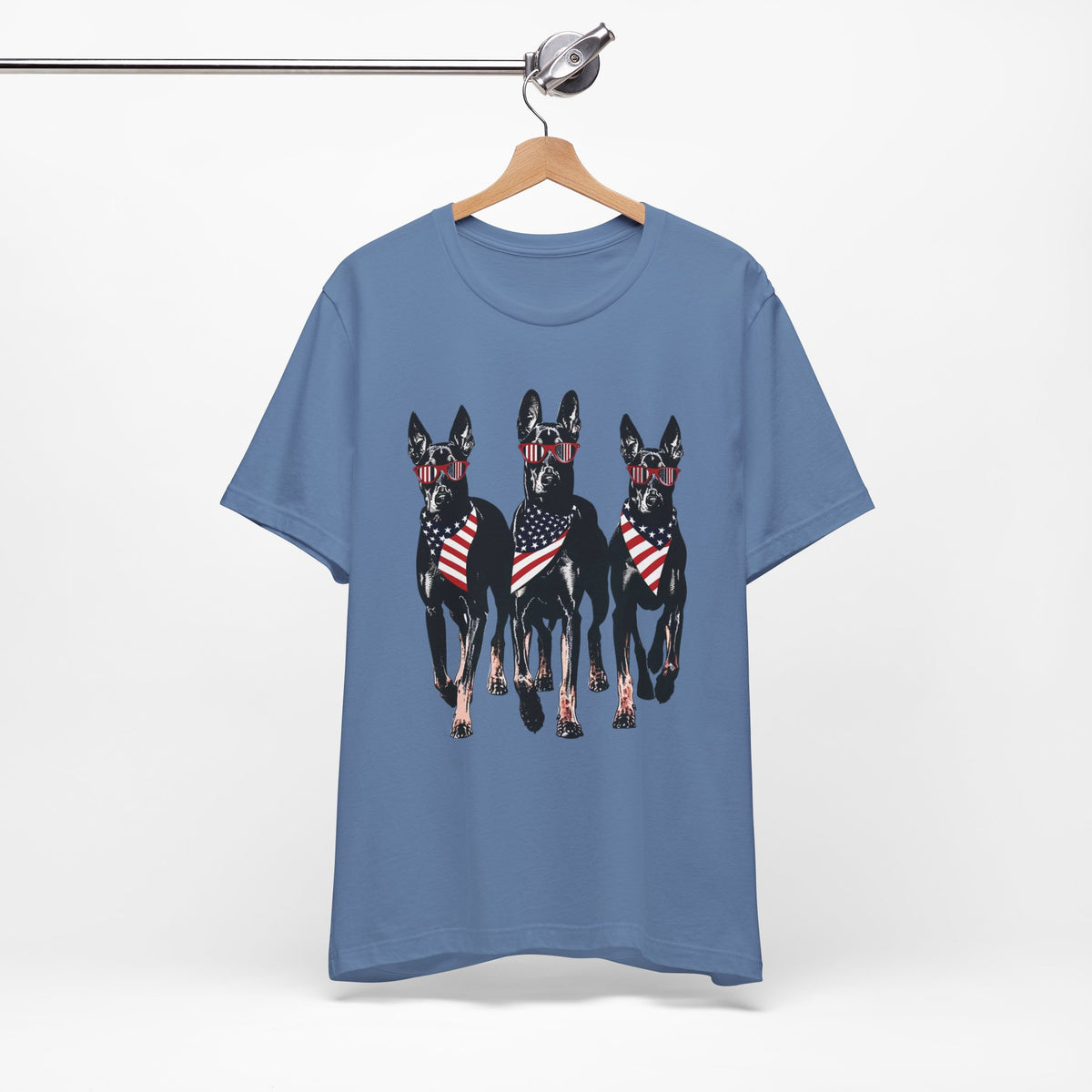 Patriotic Doberman Crew Graphic Tee